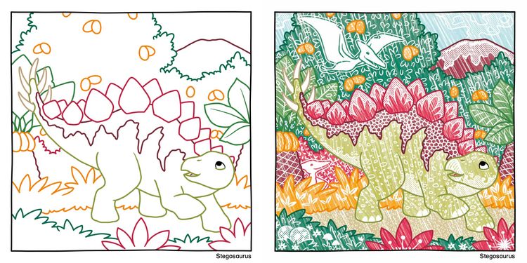 Produktbild: Zauberpapier Malbuch Dinosaurier