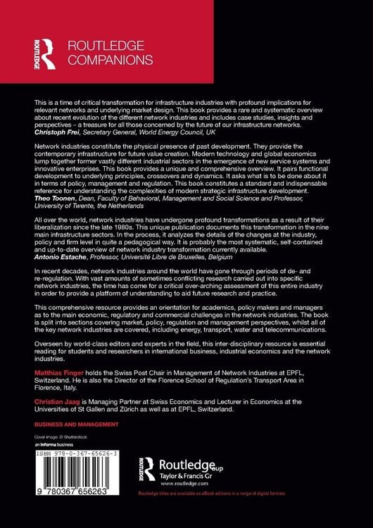 Produktbild: The Routledge Companion to Network Industries