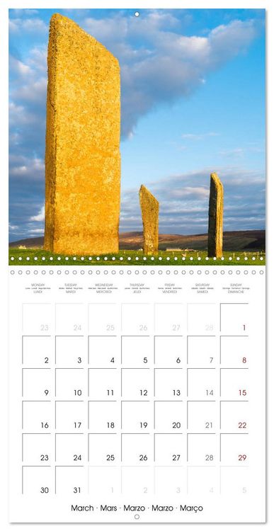 Produktbild: Prehistoric Sites of Northern Scotland (Wall Calendar 2026 12 &times; 12 Inch) CALVENDO 12 Month Wall Calendar