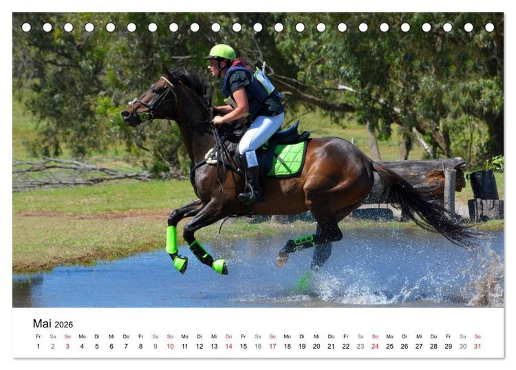 Produktbild: Eventing - Der ultimative Reitsport (Tischkalender 2026 DIN A5 quer), CALVENDO Monatskalender