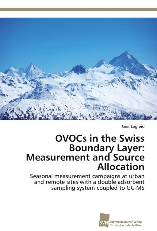 Produktbild: OVOCs in the Swiss Boundary Layer: Measurement and Source Allocation