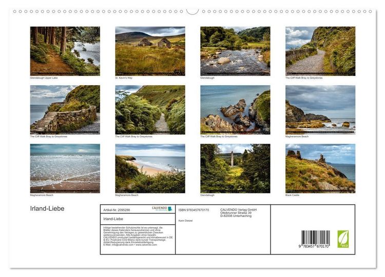 Produktbild: Irland-Liebe (hochwertiger Premium Wandkalender 2026 DIN A2 quer), Kunstdruck in Hochglanz