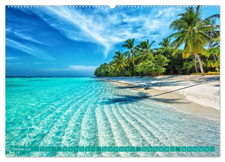 Produktbild: Sehnsucht Strandparadies (hochwertiger Premium Wandkalender 2026 DIN A2 quer), Kunstdruck in Hochglanz