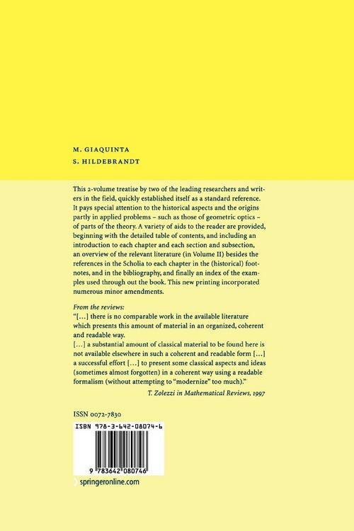 Produktbild: Calculus of Variations I