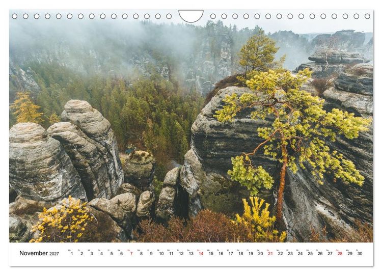 Produktbild: S&auml;chsische Schweiz - Das Elbsandsteingebirge (Wandkalender 2027 DIN A4 quer), CALVENDO Monatskalender