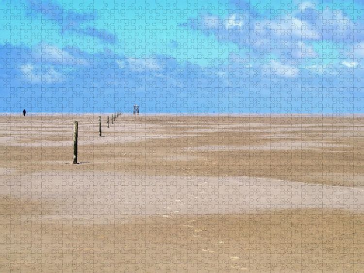 Produktbild: CALVENDO Puzzle Wege im Sand - Westerhever Nordsee | 1000 Teile Lege-Gr&ouml;&szlig;e 64x48cm Foto-Puzzle f&uuml;r gl&uuml;ckliche Stunden