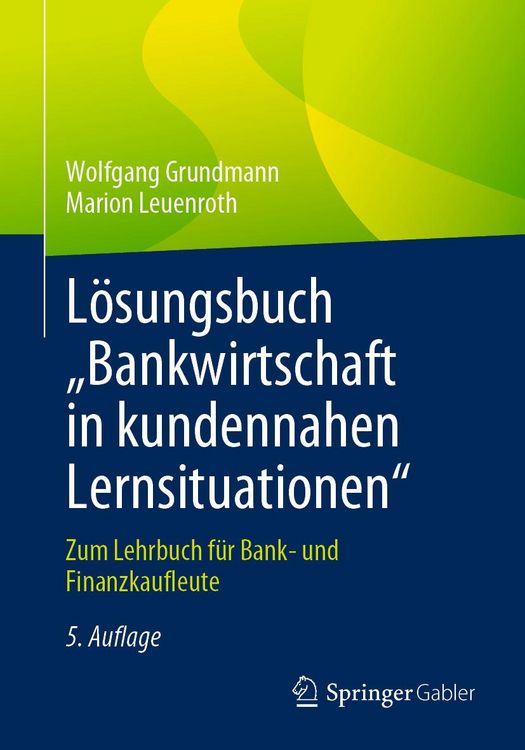 Produktbild: L&ouml;sungsbuch "Bankwirtschaft in kundennahen Lernsituationen"