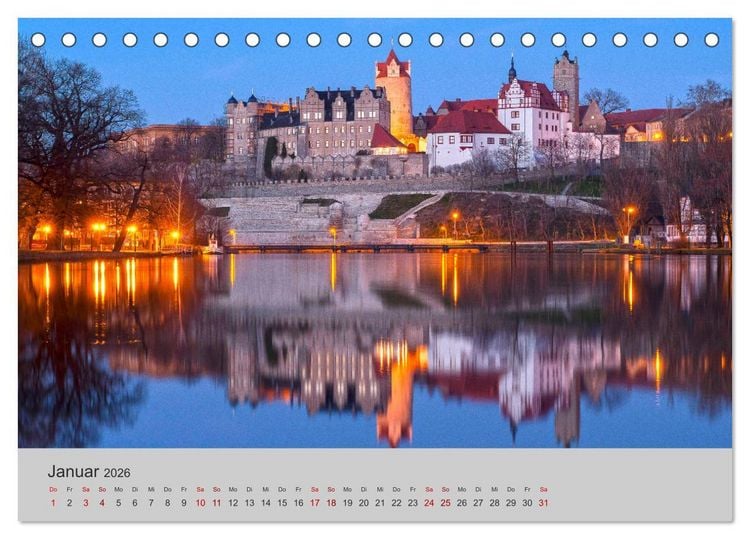 Produktbild: Die Saale Von Franken zur Elbe (Tischkalender 2026 DIN A5 quer), CALVENDO Monatskalender