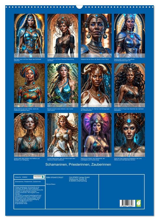 Produktbild: Schamaninen, Priesterinnen, Zauberinnen (Wandkalender 2026 DIN A2 hoch), CALVENDO Monatskalender