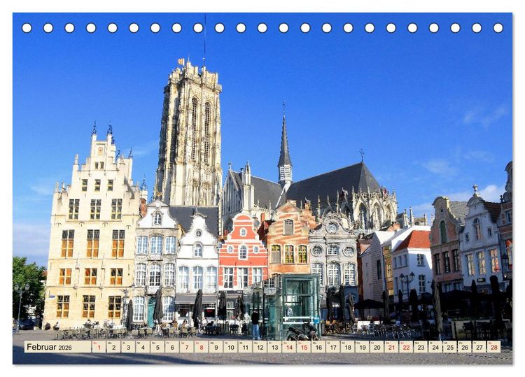Produktbild: Sch&ouml;nste St&auml;dte in Belgien (Tischkalender 2026 DIN A5 quer), CALVENDO Monatskalender