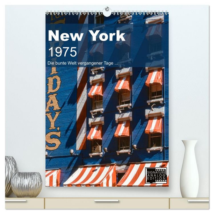 Produktbild: New York 1975 (hochwertiger Premium Wandkalender 2026 DIN A2 hoch), Kunstdruck in Hochglanz