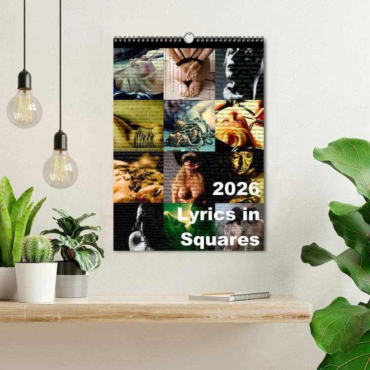 Produktbild: Lyrics In Squares (Wandkalender 2026 DIN A3 hoch), CALVENDO Monatskalender