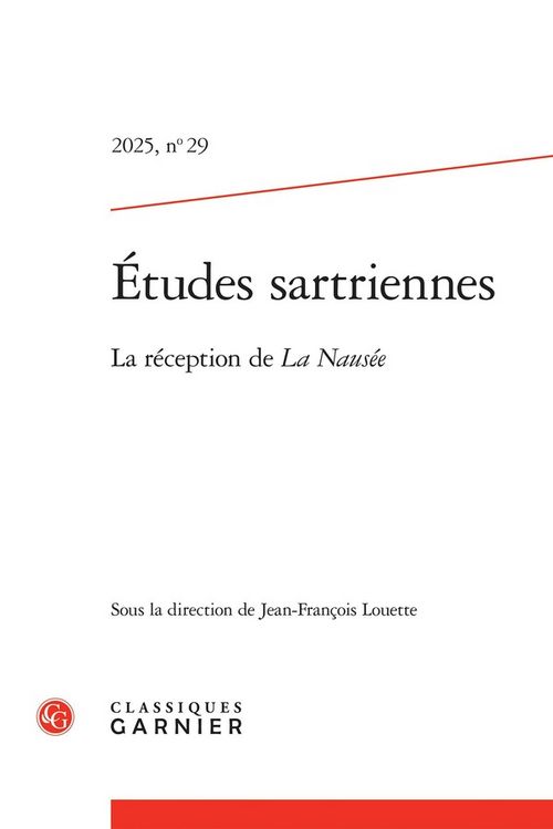 Produktbild: Etudes Sartriennes N.29 ; la Reception de la Nausee