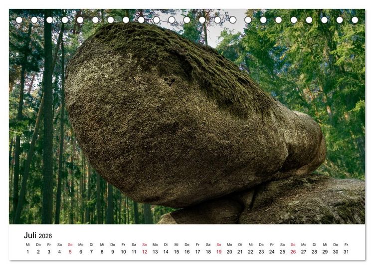 Produktbild: Granitwelten im Waldviertel (Tischkalender 2026 DIN A5 quer), CALVENDO Monatskalender