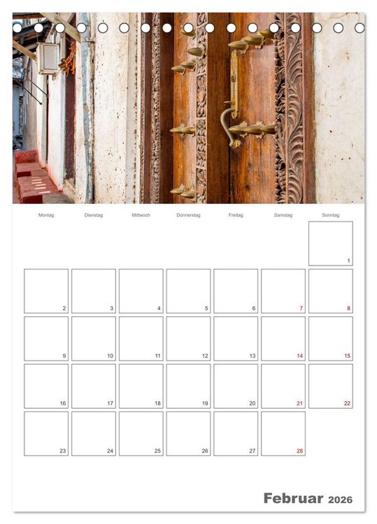 Produktbild: Sansibar - Reiseplaner (Tischkalender 2026 DIN A5 hoch), CALVENDO Monatskalender
