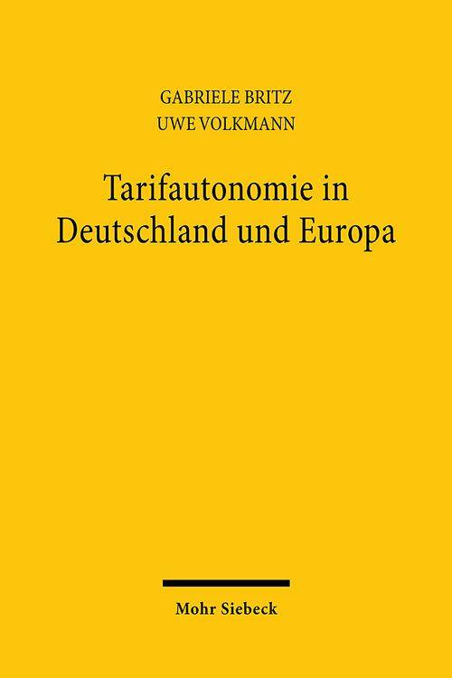 Produktbild: Tarifautonomie in Deutschland und Europa