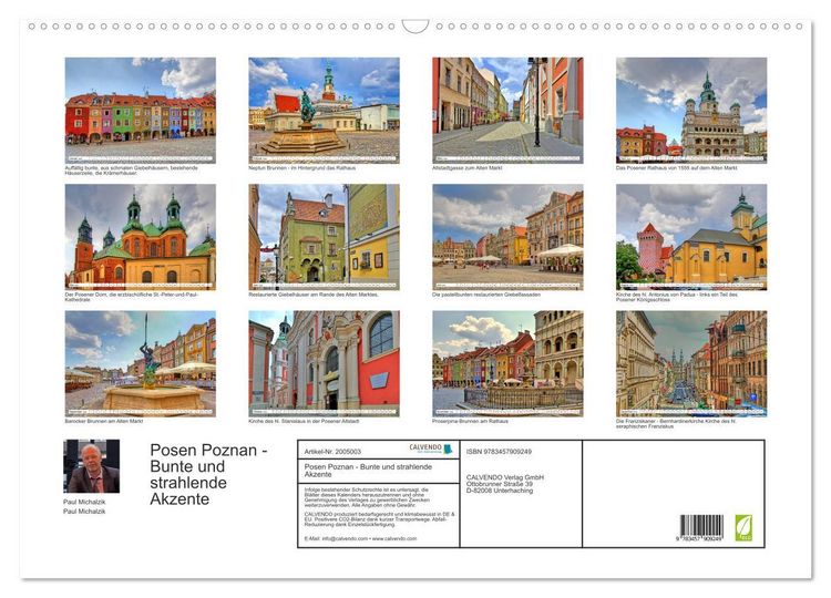 Produktbild: Posen Poznan - Bunte und strahlende Akzente (Wandkalender 2026 DIN A2 quer), CALVENDO Monatskalender