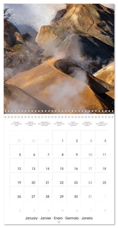 Produktbild: Iceland - Colorful Mountains (Wall Calendar 2026 12 &times; 12 Inch) CALVENDO 12 Month Wall Calendar