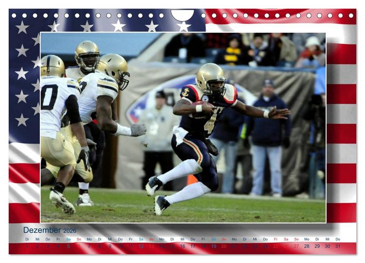 Produktbild: American Football - Kickoff (Wandkalender 2026 DIN A4 quer), CALVENDO Monatskalender