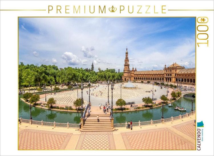 Produktbild: CALVENDO Puzzle Plaza de Espa&ntilde;a ist einer der bekanntesten Pl&auml;tze | 1000 Teile Lege-Gr&ouml;&szlig;e 64x48cm Foto-Puzzle f&uuml;r gl&uuml;ckliche Stunden