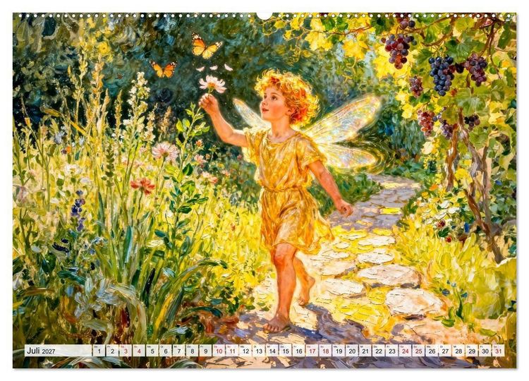 Produktbild: G&ouml;tter des Gartens - Zeus und die Kr&auml;fte der Natur (hochwertiger Premium Wandkalender 2027 DIN A2 quer), Kunstdruck in Hochglanz