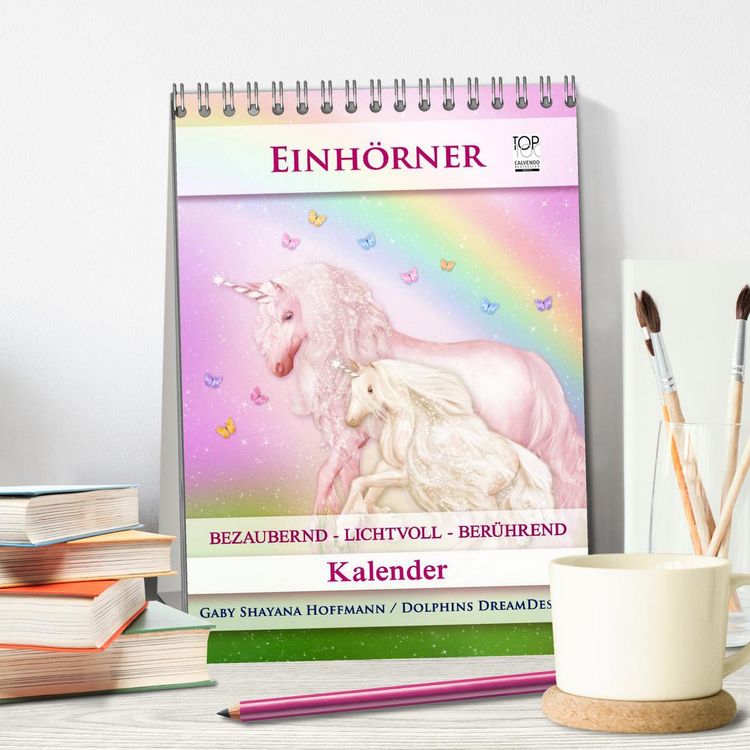 Produktbild: Einh&ouml;rner - Kalender (Tischkalender 2026 DIN A5 hoch), CALVENDO Monatskalender