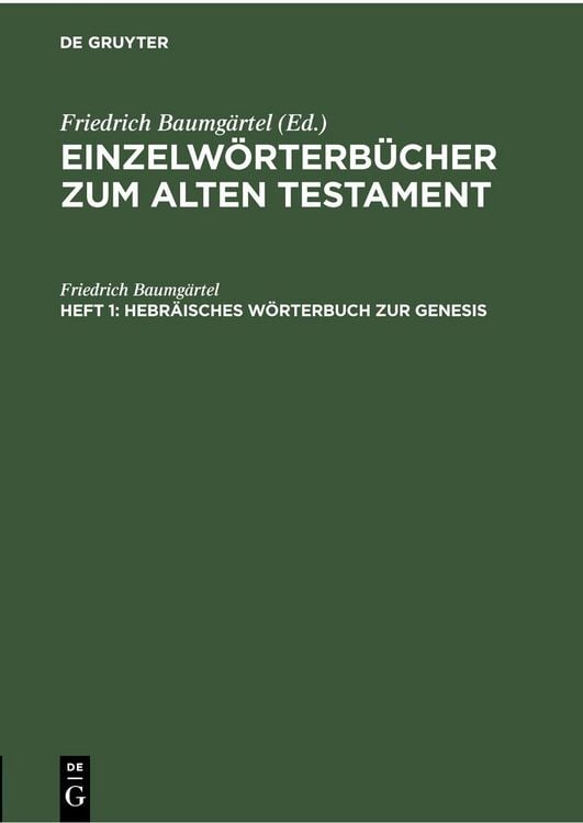 Produktbild: Hebr&auml;isches W&ouml;rterbuch zur Genesis