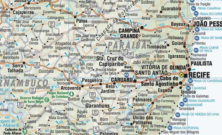 Produktbild: Brazil, Brasilien, Borch map