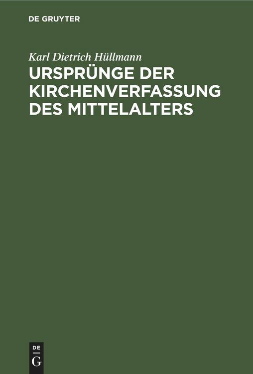 Produktbild: Urspr&uuml;nge der Kirchenverfassung des Mittelalters