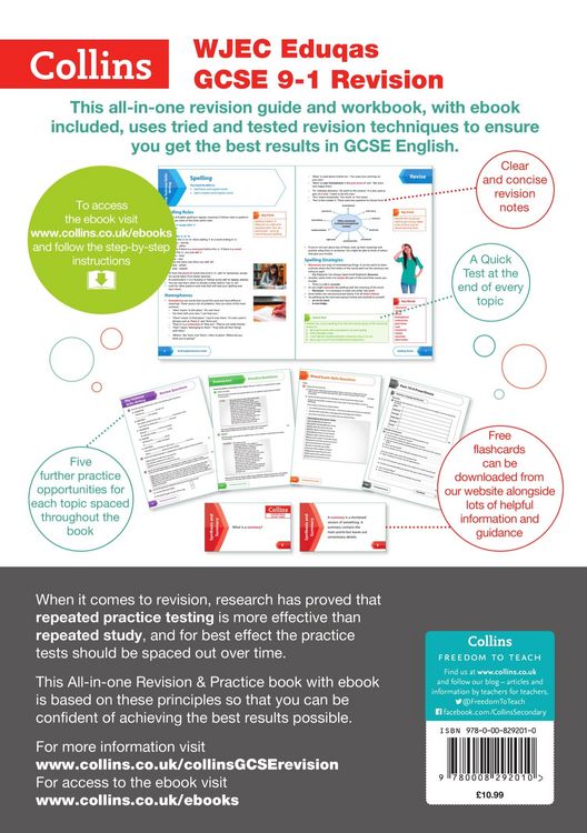 Produktbild: WJEC Eduqas GCSE 9-1 English Language and Literature All-in-One Complete Revision and Practice