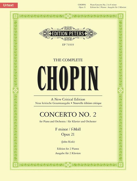 Produktbild: Chopin, F: Piano Concerto No. 2 in F Minor Op. 21 (Edition f