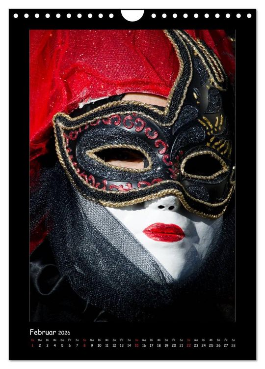 Produktbild: Venezianische Masken HALLia VENEZia Schw&auml;bisch Hall (Wandkalender 2026 DIN A4 hoch), CALVENDO Monatskalender