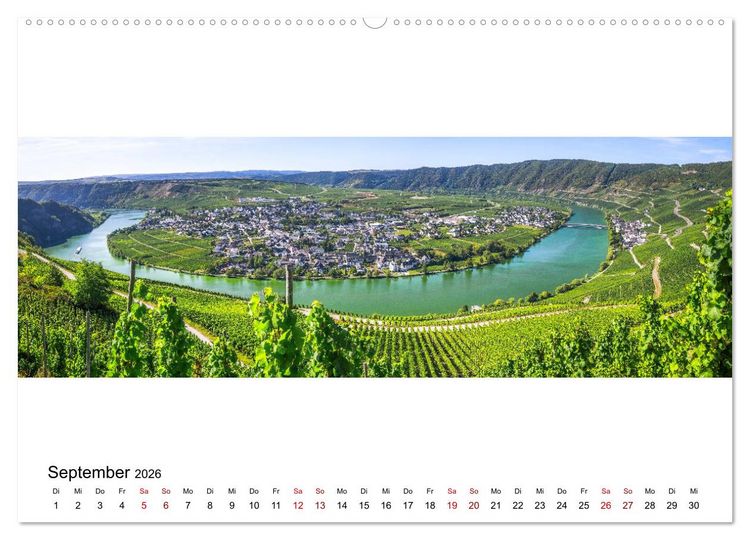 Produktbild: Mosel im Panorama (hochwertiger Premium Wandkalender 2026 DIN A2 quer), Kunstdruck in Hochglanz