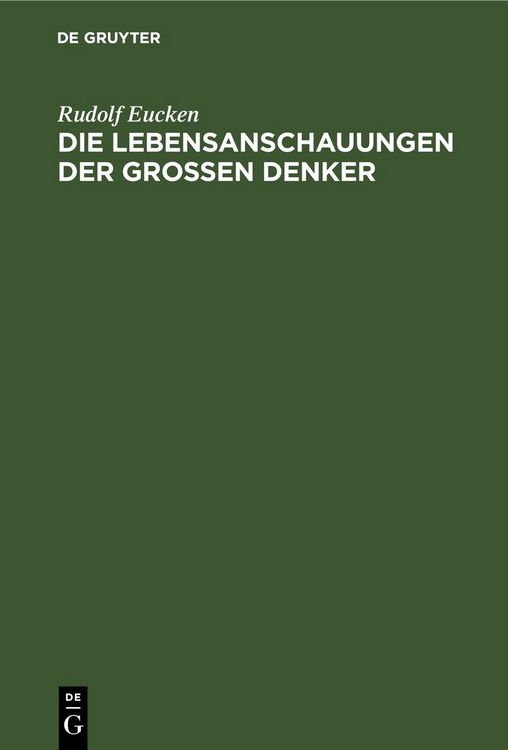 Produktbild: Die Lebensanschauungen der grossen Denker