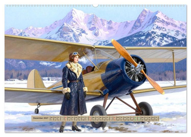 Produktbild: Lack und Leinwand &ndash; Flieger (hochwertiger Premium Wandkalender 2027 DIN A2 quer), Kunstdruck in Hochglanz