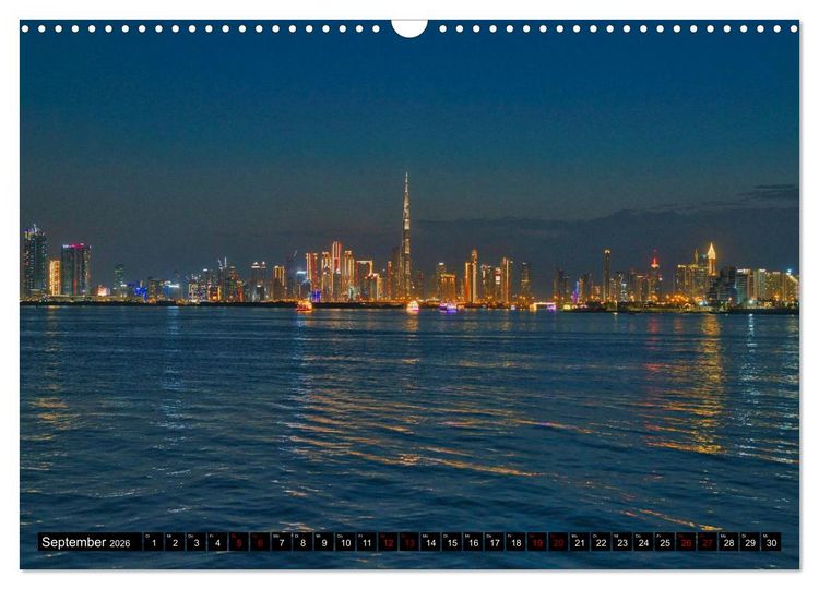 Produktbild: Dubai Panoramen (Wandkalender 2026 DIN A3 quer), CALVENDO Monatskalender