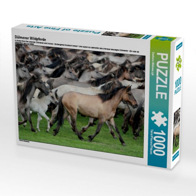 Produktbild: CALVENDO Puzzle D&uuml;lmener Wildpferde | 1000 Teile Lege-Gr&ouml;&szlig;e 64x48cm Foto-Puzzle f&uuml;r gl&uuml;ckliche Stunden