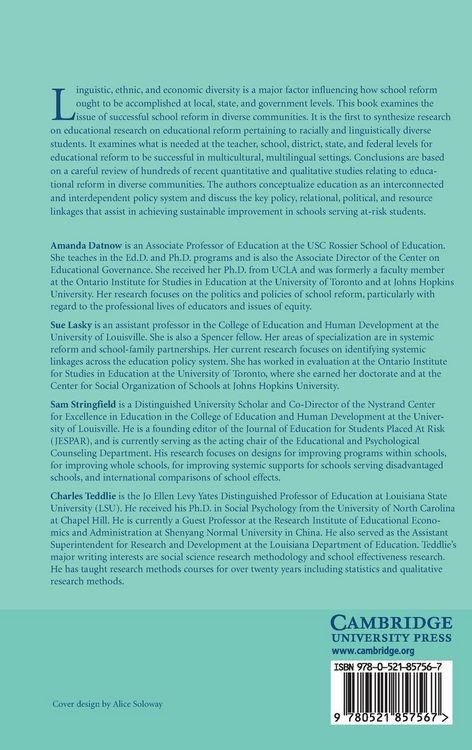 Produktbild: Integrating Educational Systems for Successful Reform in Diverse Contexts