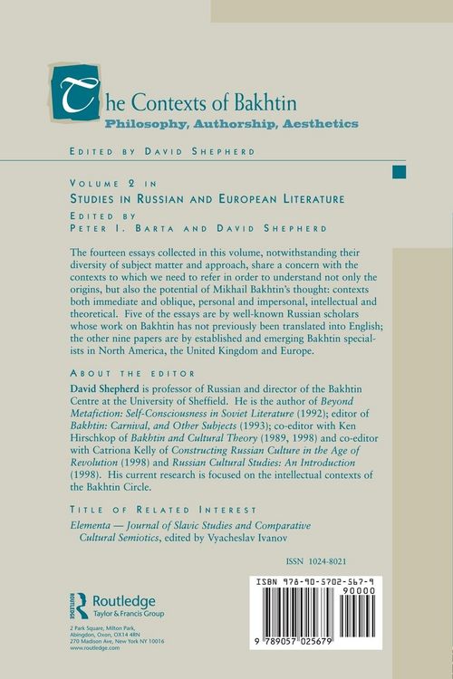 Produktbild: The Contexts of Bakhtin