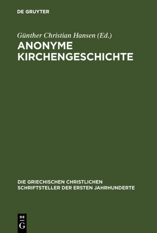 Produktbild: Anonyme Kirchengeschichte
