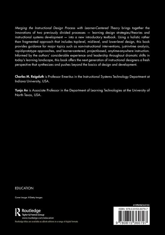 Produktbild: Merging the Instructional Design Process with Learner-Centered Theory