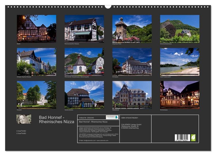 Produktbild: Bad Honnef - Rheinisches Nizza (Wandkalender 2026 DIN A2 quer), CALVENDO Monatskalender