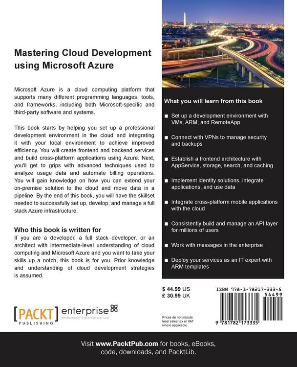 Produktbild: Mastering Cloud Development using Microsoft Azure