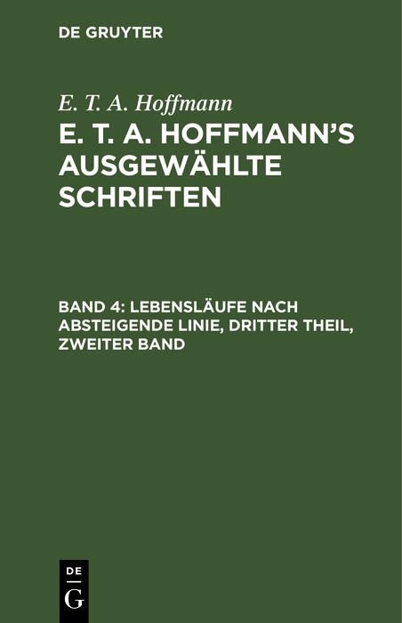 Produktbild: Lebensläufe nach absteigende Linie, Dritter Theil, zweiter Band