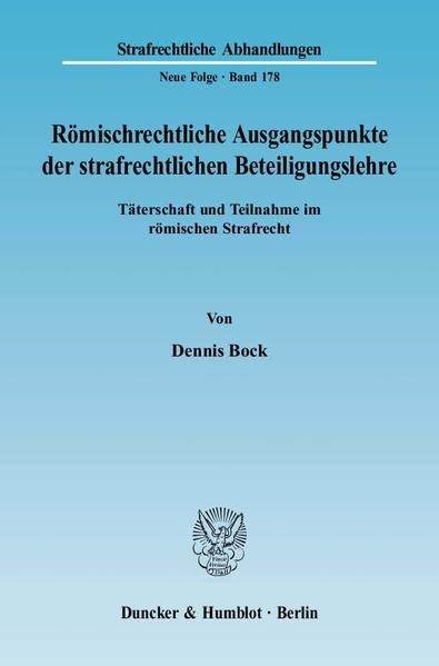 Produktbild: R&ouml;mischrechtliche Ausgangspunkte der strafrechtlichen Beteiligungslehre.