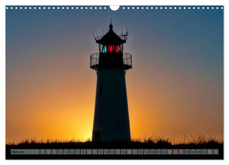 Produktbild: Leuchtt&uuml;rme - maritime Wegweiser in Deutschland (Wandkalender 2026 DIN A3 quer), CALVENDO Monatskalender