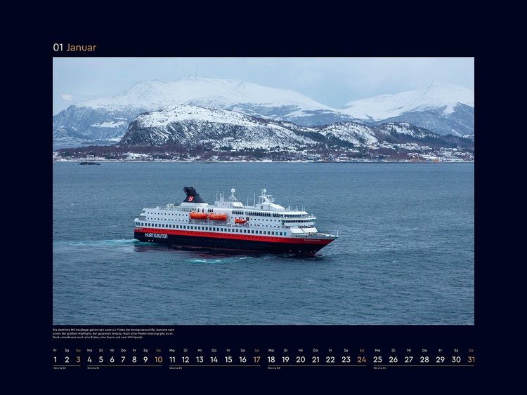 Produktbild: Hurtigruten - KUNTH Wandkalender 2027