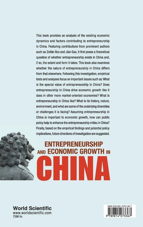 Produktbild: Entrepreneurship and Economic Growth in China
