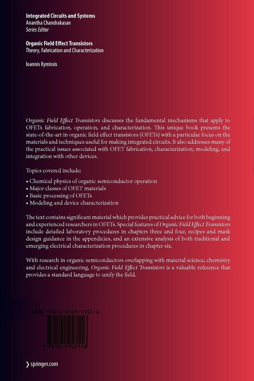 Produktbild: Organic Field Effect Transistors