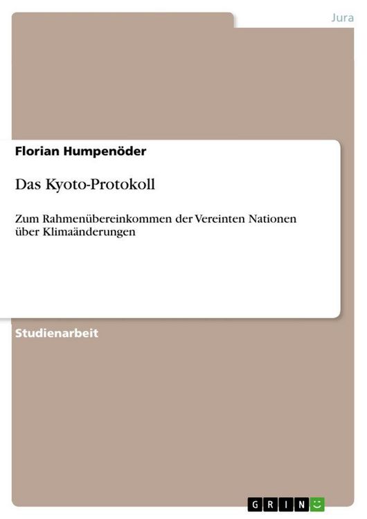 Produktbild: Das Kyoto-Protokoll